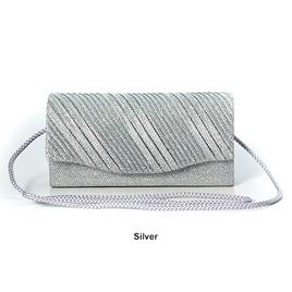 D'Margeaux Diagonal Shimmer Evening Bag