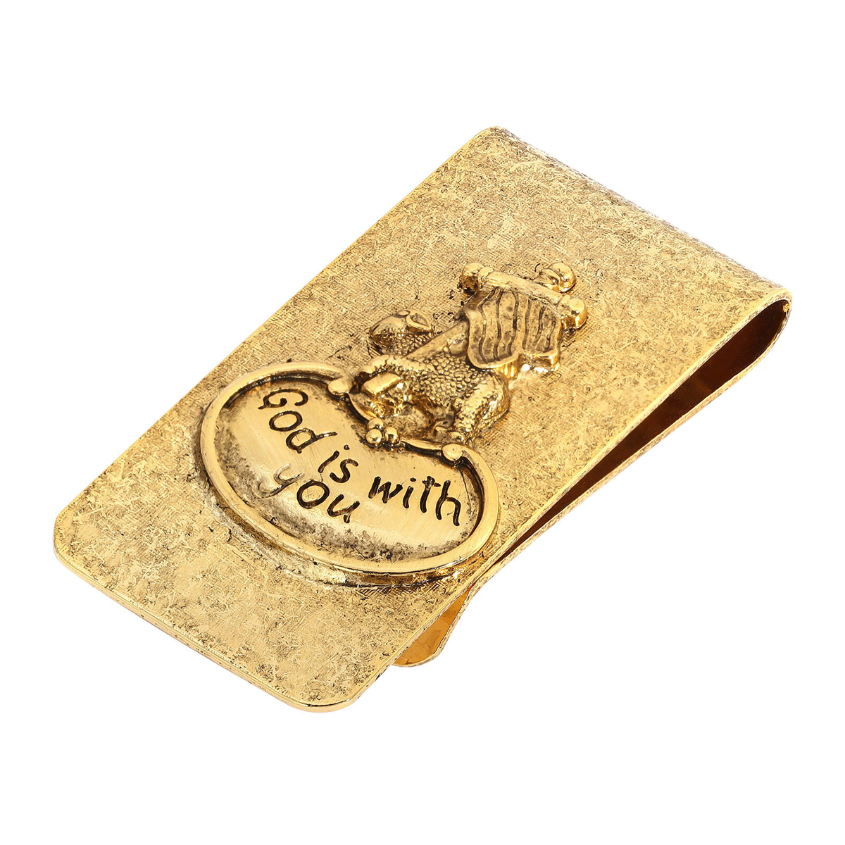 Symbols of Faith 14kt. Gold-Dipped inGod Is With Youin Money Clip