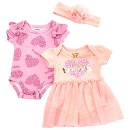 Baby Girl (NB-9M) Bebe 2pk. Short Sleeve Tutu Bodysuit