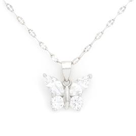 Gianni Argento Created Sapphire Butterfly Pendant Necklace