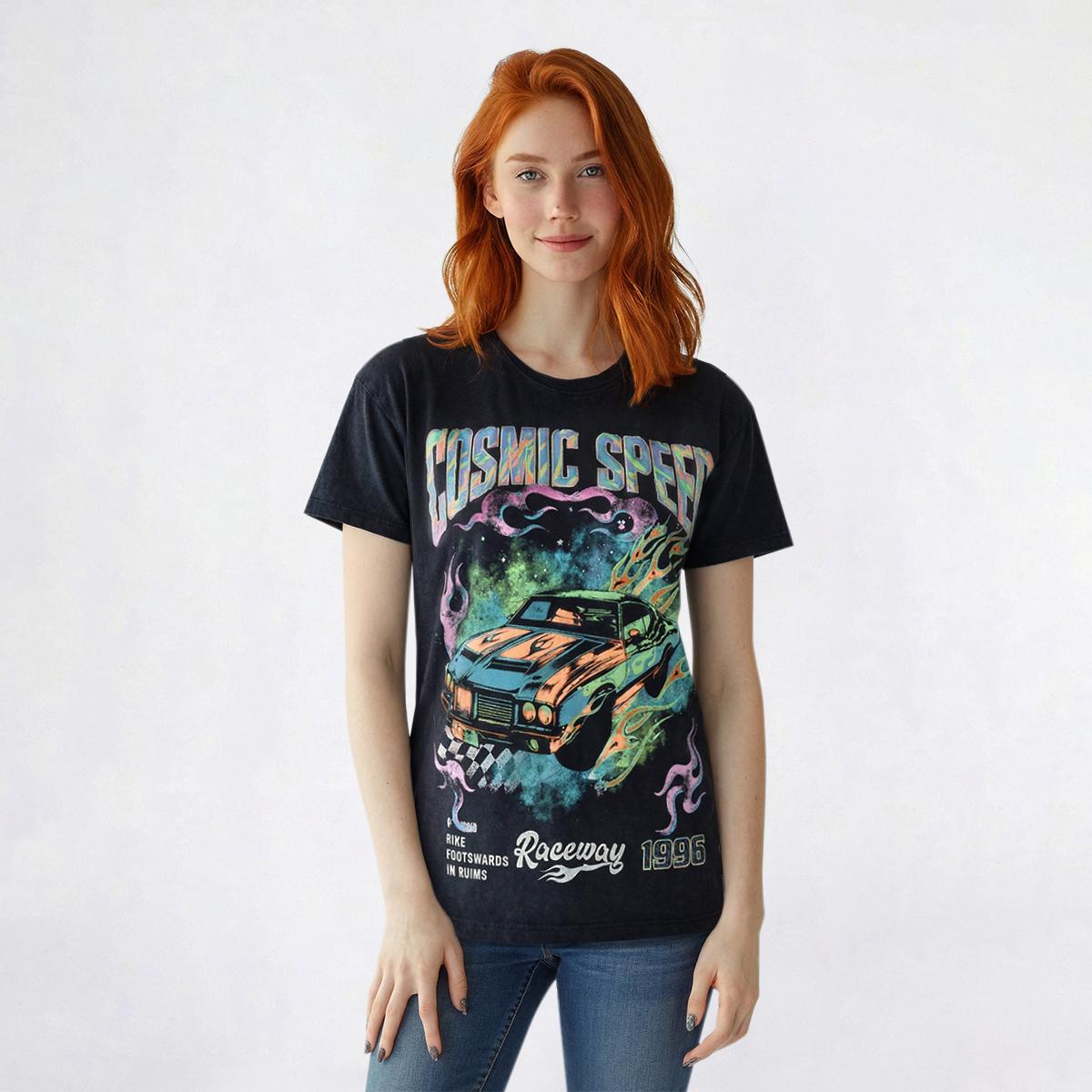 Juniors Attitude Not Included Cosmic Speed Boyfriend Graphic Tee