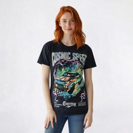 Juniors Attitude Not Included Cosmic Speed Boyfriend Graphic Tee