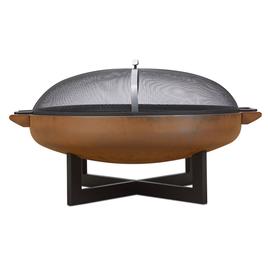 Real Flame La Porte 31 Round Steel Wood Burning Fire Pit