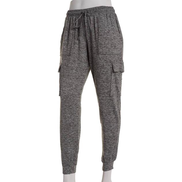 Juniors No Comment Ultra Soft Light Weight Marled Cargo Joggers