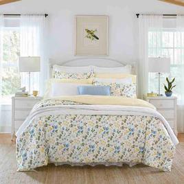 Laura Ashley Meadow Floral Cotton Duvet Reversible Cover Set