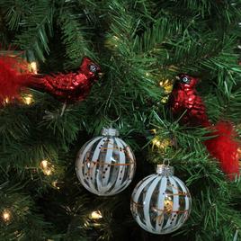 Northlight Seasonal 4pc. Glitter Cardinal Shaped Glass Ornaments
