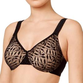 Womens Olga Sheer Leaves Minimizer Bra OG35519