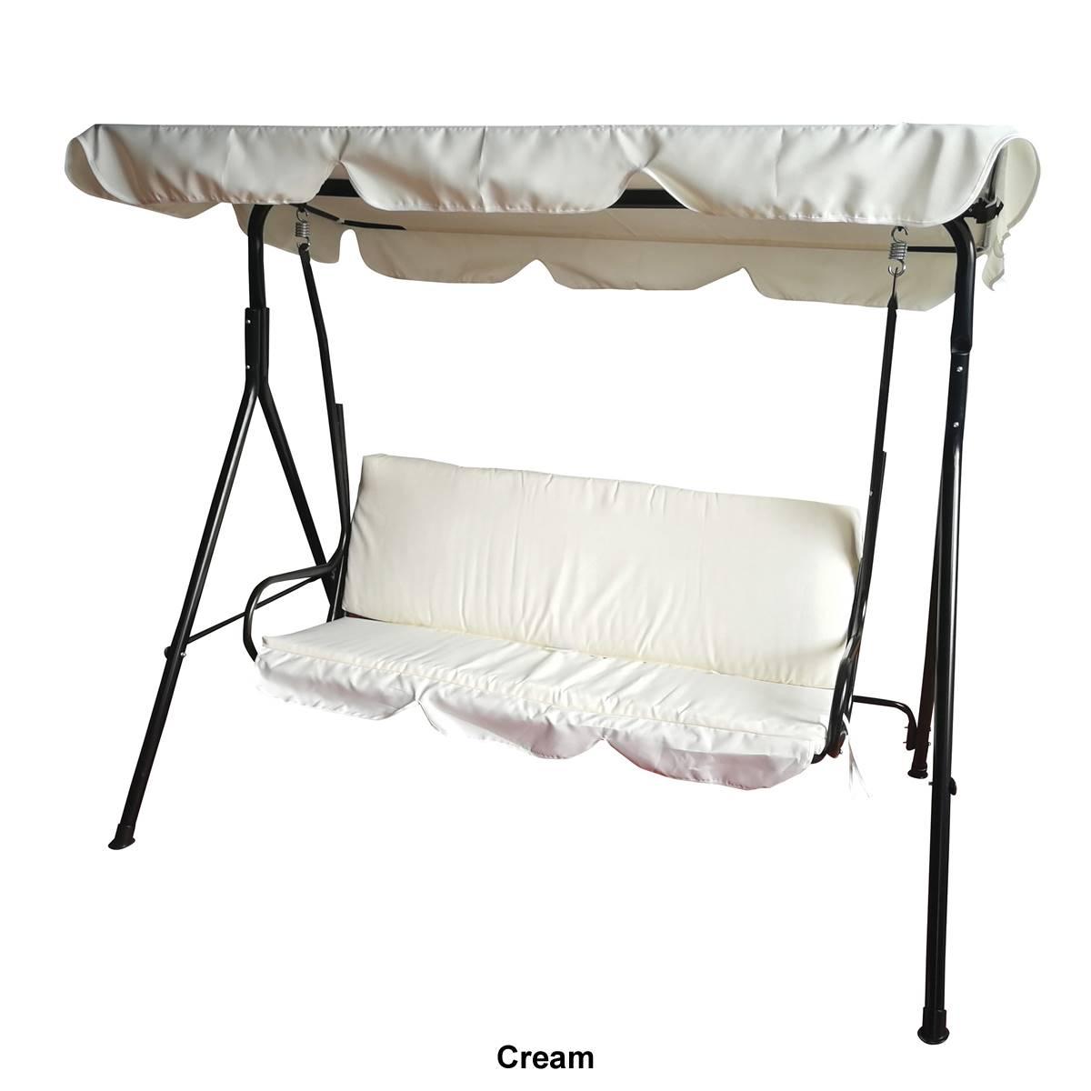 Northlight Seasonal 3-Seater Patio Swing with Adjustable Canopy