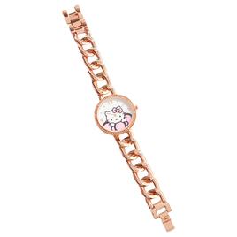 Womens Hello Kitty Rose(R) Gold Chain Link Analog Watch - HK8039