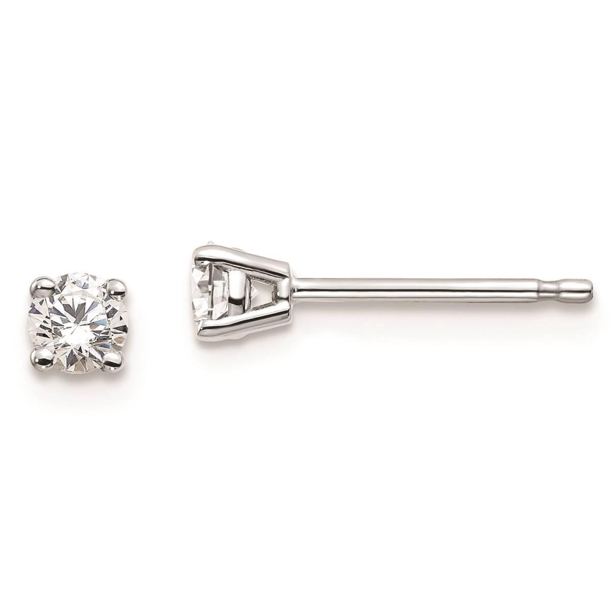 Pure Fire 14kt. White Gold 1/4ctw. 4-Prong Diamond Stud Earrings
