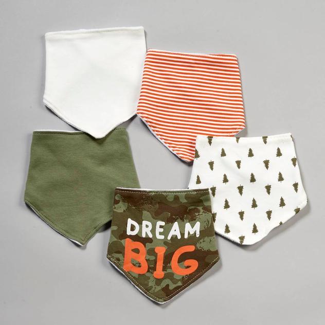 Baby Boy Baby Gear® 5pk. Dream Big Bandana Bibs