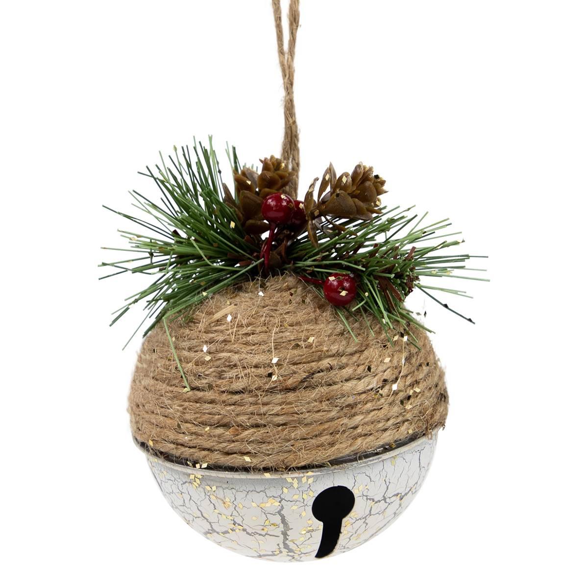 Northlight Seasonal 5in. Rustic Pine and Holly Christmas Ornament
