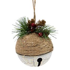 Northlight Seasonal 5in. Rustic Pine and Holly Christmas Ornament
