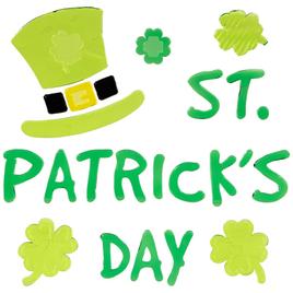 Northlight Seasonal St. Patrick''s Gel Window Clings - Set of 5