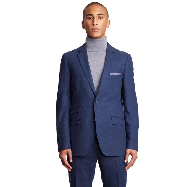 Mens Paisley & Gray® Notched Flannel Jacket - Navy
