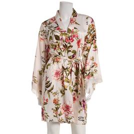 Womens Linea Donatella Garden Flight Matte Satin Robe