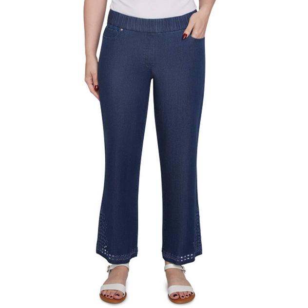 Petite Ruby Rd. Bella Vista Eyelet Embellished Hem Jeans