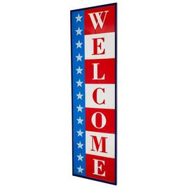 Northlight Seasonal Americana "Welcome" Metal Porch Board Sign