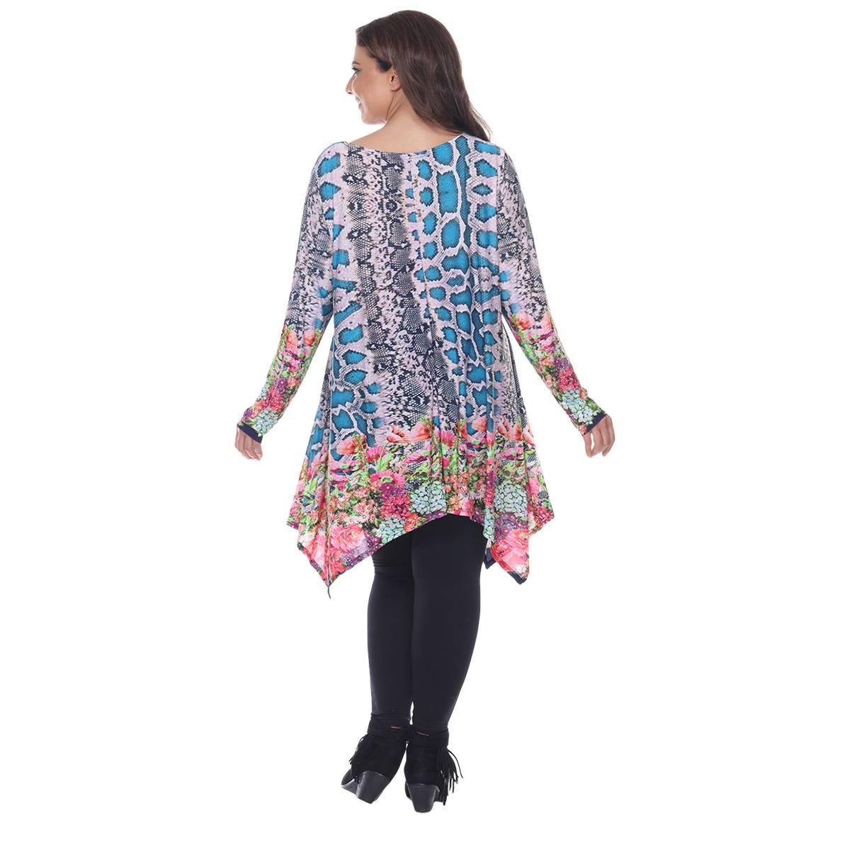 Plus Size White Mark® Marlene Printed Tunic