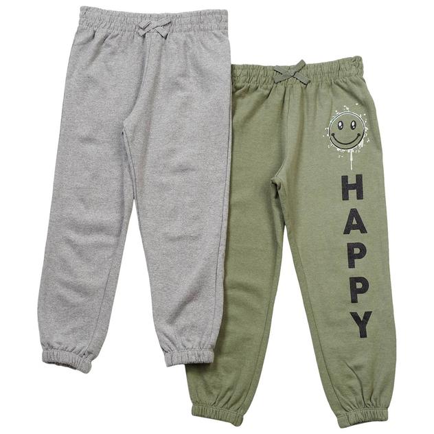 Girls (4-6x) Sweet Butterfly® 2pk. Happy Solid Jogger Sweatpants