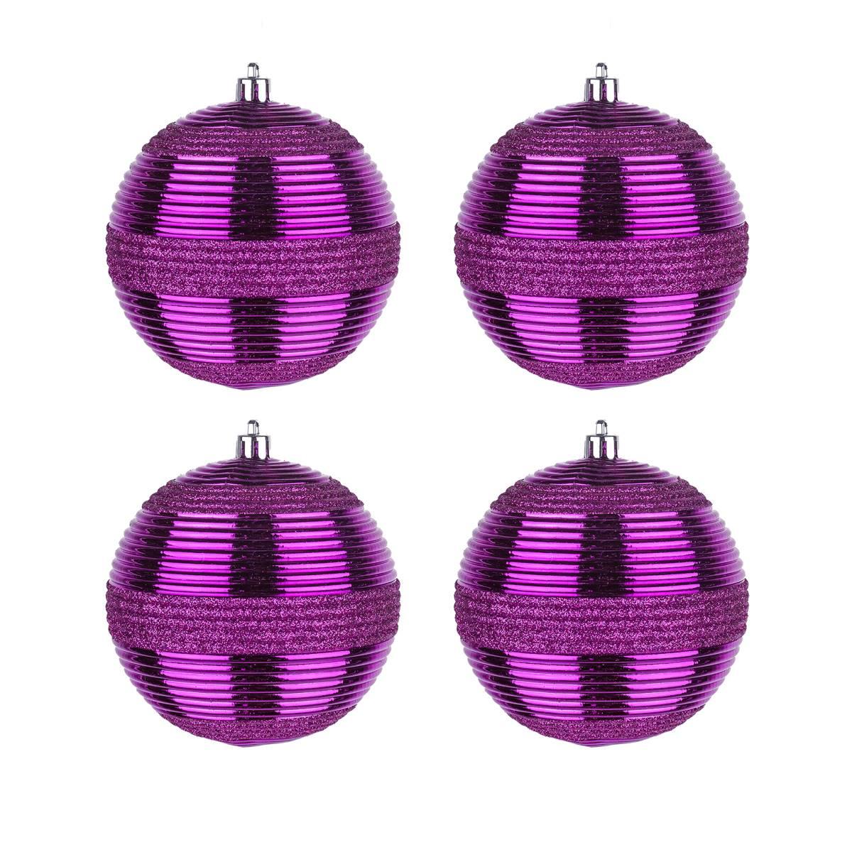 National Tree 4.5in. Shatterproof Bauble Ornaments - Set of 4