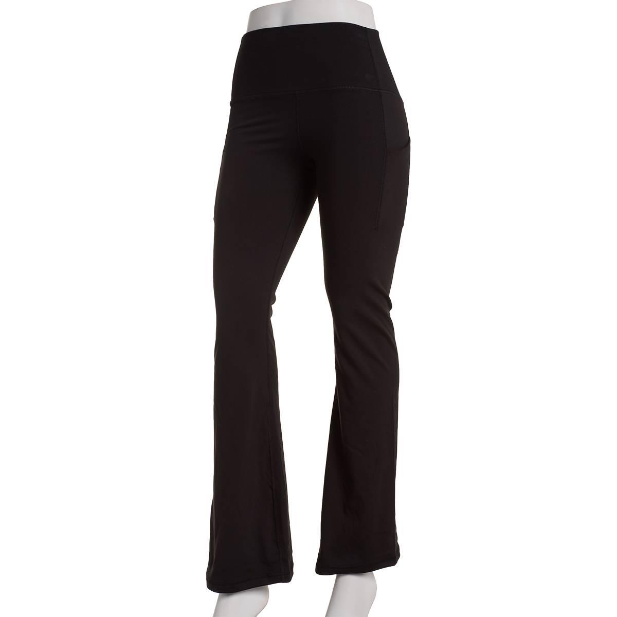 Juniors Love Tree Wide Waistband Flare Leggings with Pockets