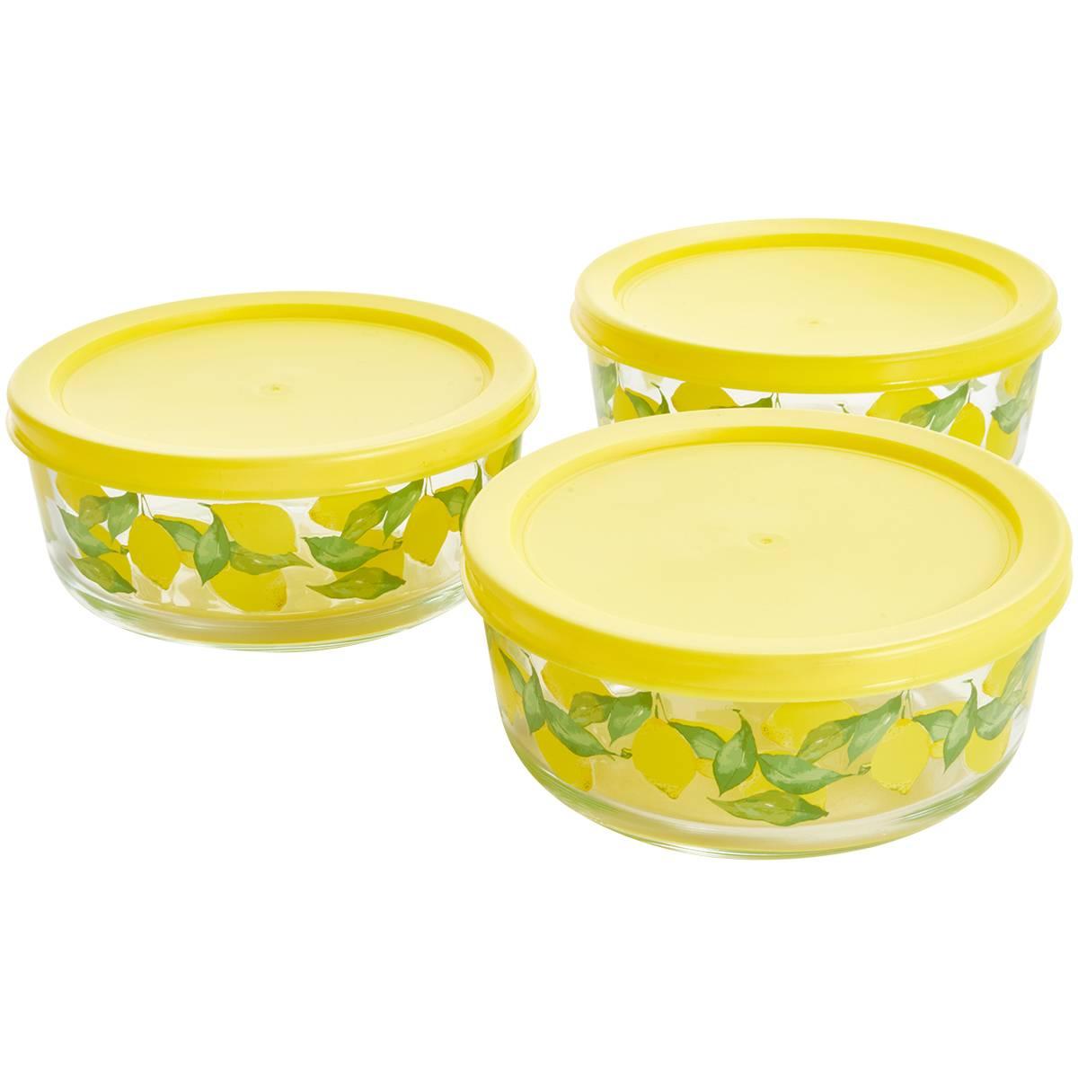 Fresh Picks Set of 3 16oz. Lemons Bowls