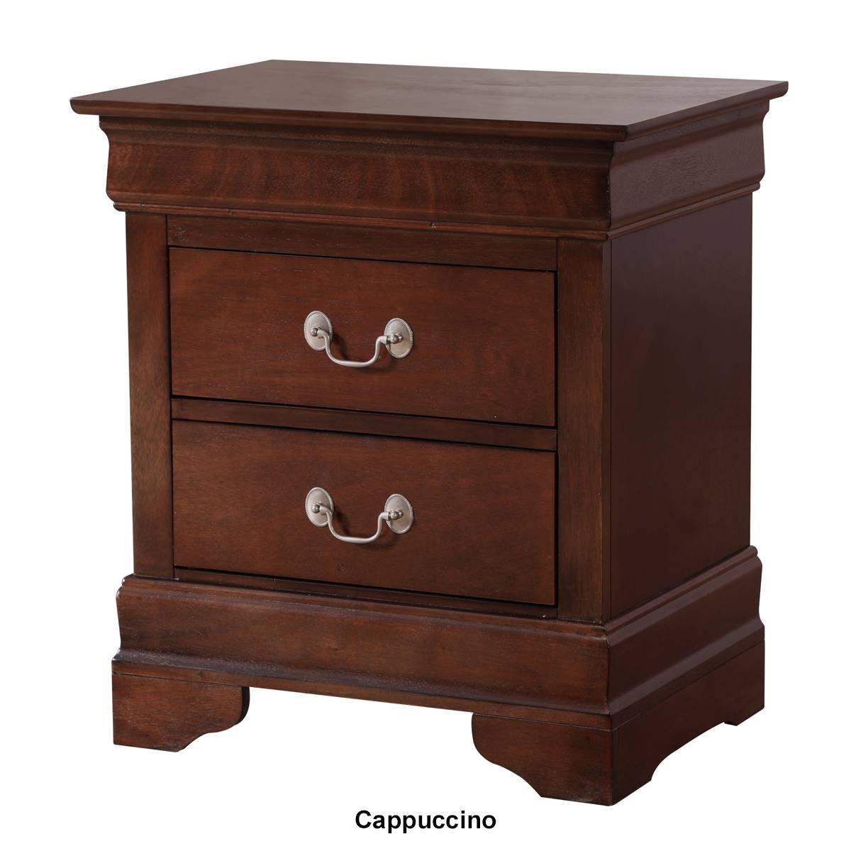 Passion Furniture Louis Philippe 2-Drawer Nightstand