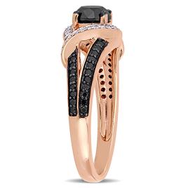 Radiant Rainbow™ Rose Gold Black Twist Engagement Ring