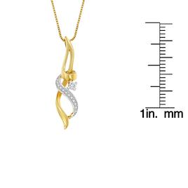 Espira 10kt. Gold 1/20ctw. Diamond Accent Swirl Necklace