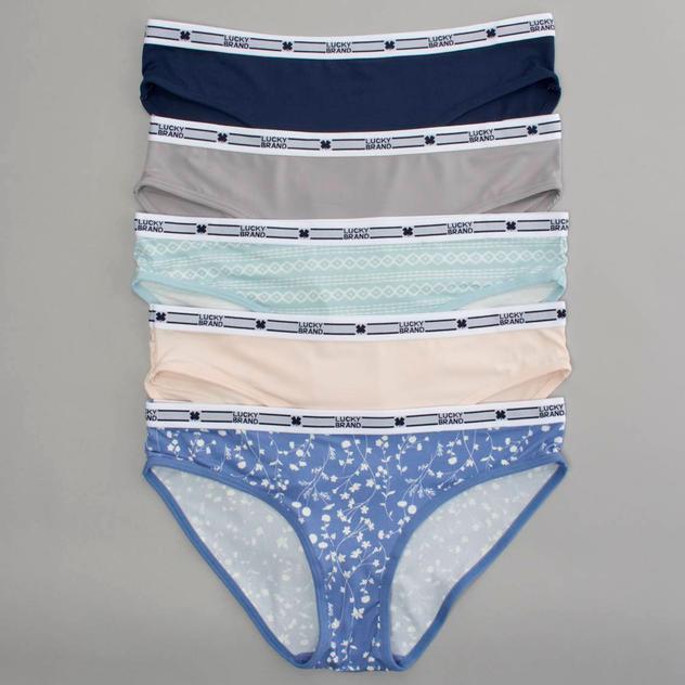 Womens Lucky Brand 5pk. Brush Micro Bikini Panties - LVD71575