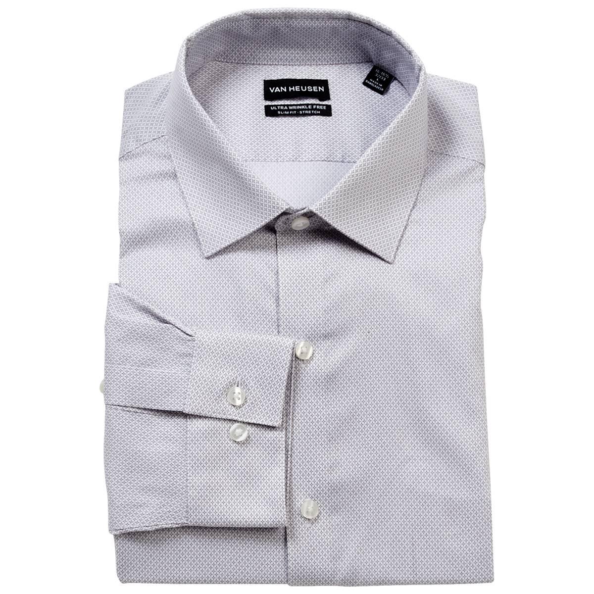 Mens Van Heusen(R) Wrinkle Free Slim Fit Dress Shirt - Pebble Print