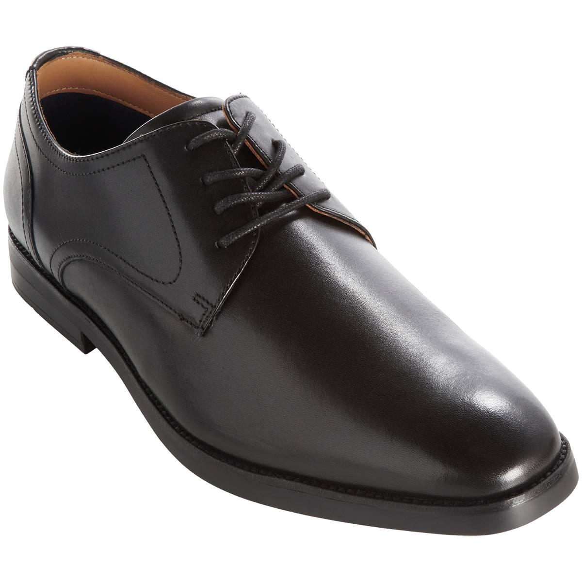 Mens Johnston & Murphy Borland Plain Toe Black Oxfords