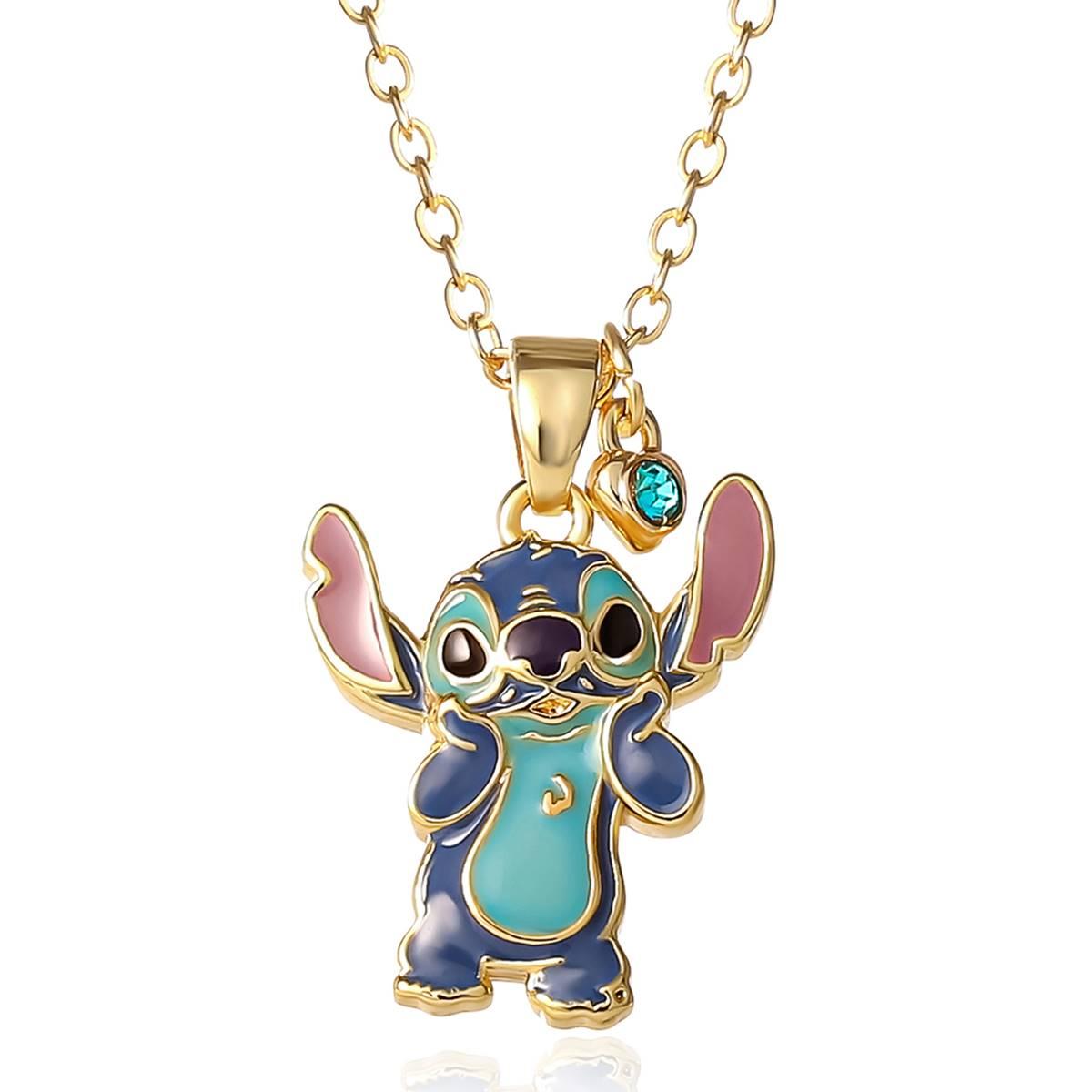 Brass Stitch Pendant Necklace