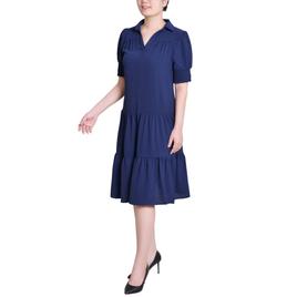 Petite NY Collection Elbow Sleeve Airflow Dress