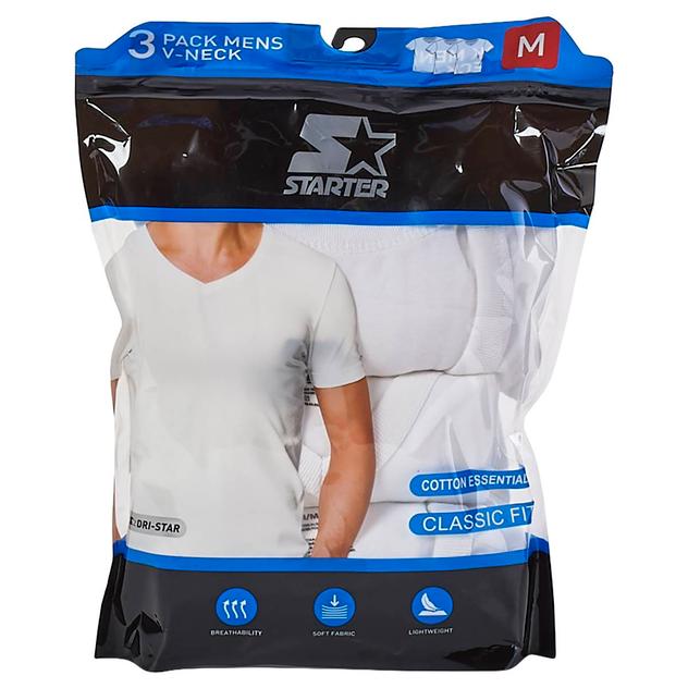 Mens Starter® 3pk. V-Neck Tee Undershirts