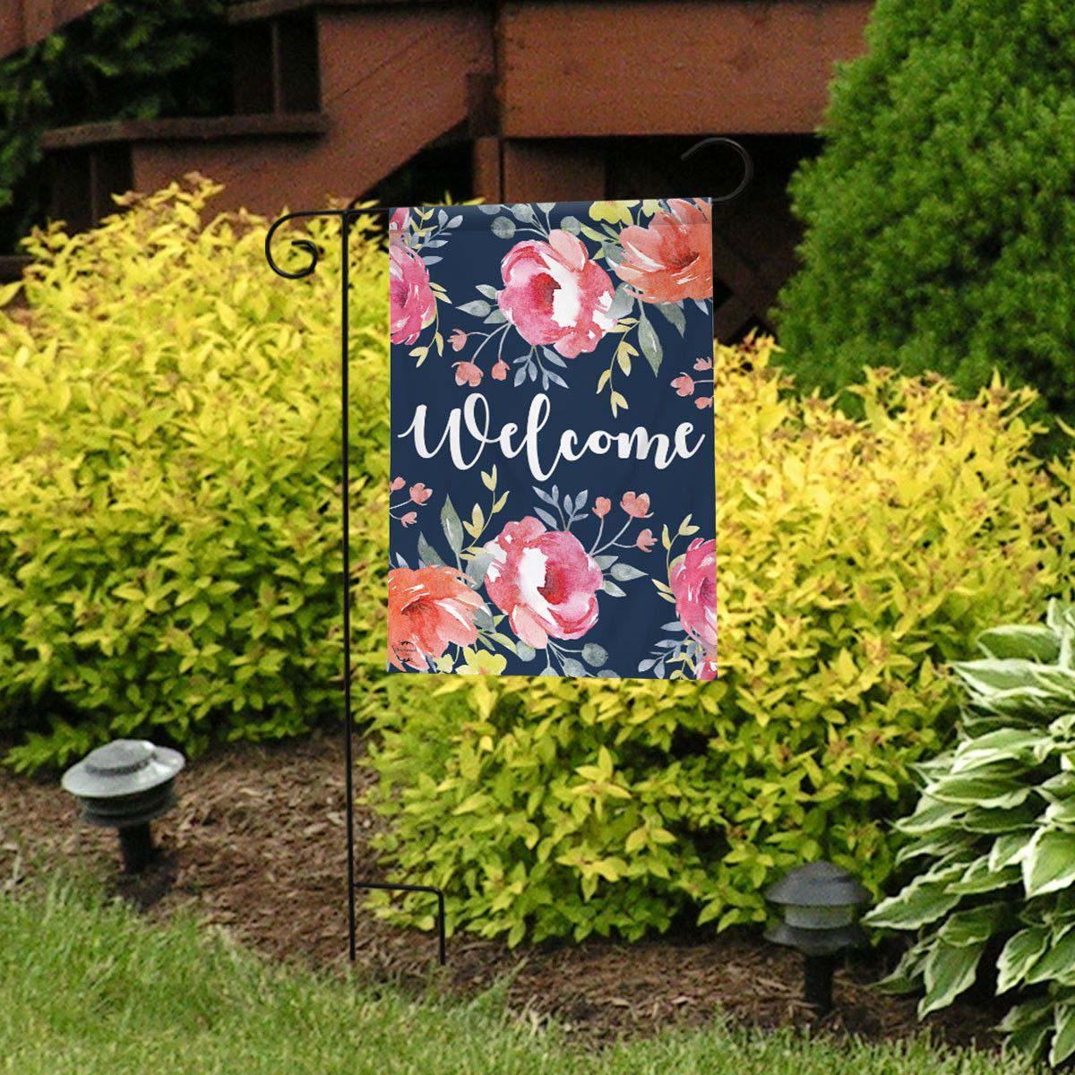 Briarwood Lane Watercolor Floral Garden Flag