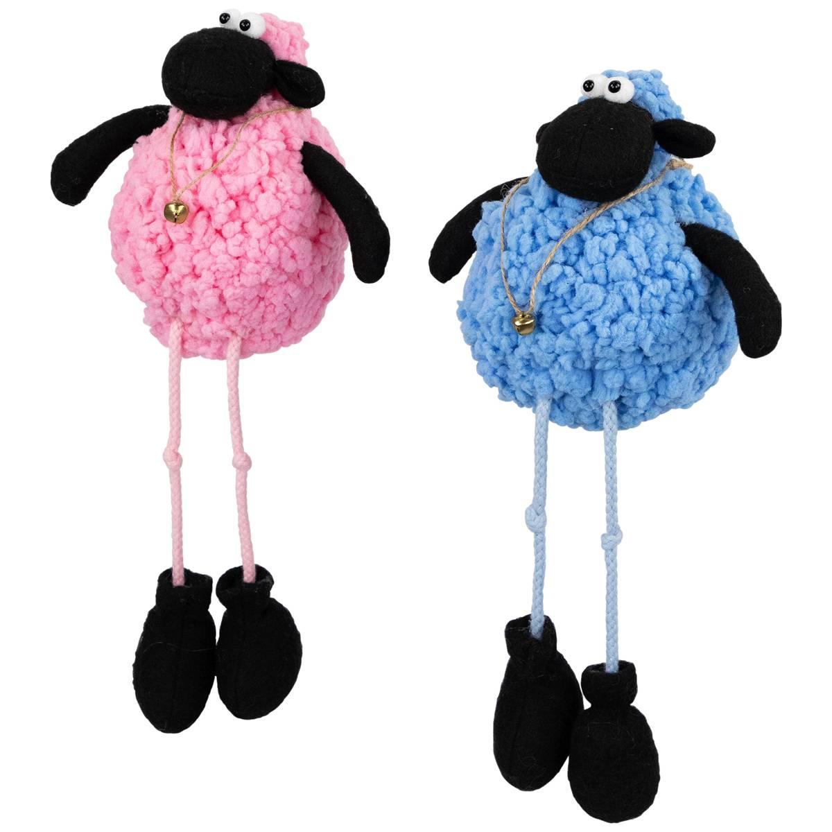 Northlight Seasonal Boy & Girl Plush Lamb Sitting Easter Figurine