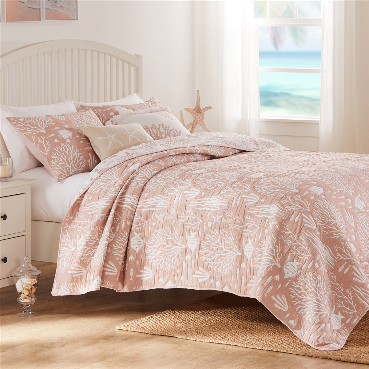 Greenland Home Fashions™ Marina Reversible Coastal Coverlet Set