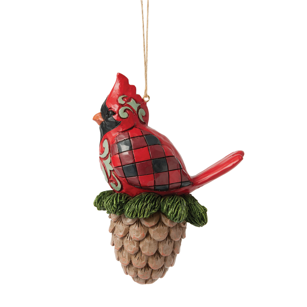 Jim Shore Heartwood Creek Highland Cardinal Christmas Ornament