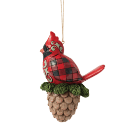 Jim Shore Heartwood Creek Highland Cardinal Christmas Ornament