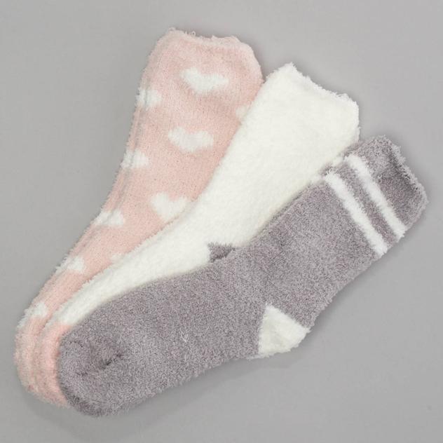 Womens Cuddl Duds® 3pk. Cozy Crew Socks