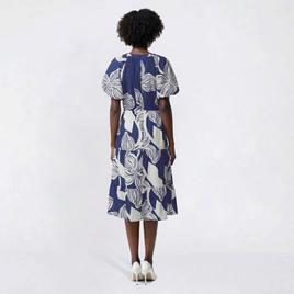 Womens Mlle Gabrielle Short Puff Sleeve Floral Tier Midi Dress