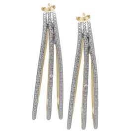 Accents by Gianni Argento Diamond Triple Loop Hoop Earrings