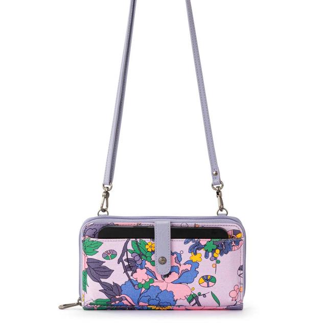 Sakroots Large Smartphone Crossbody - Orchid Flower Power