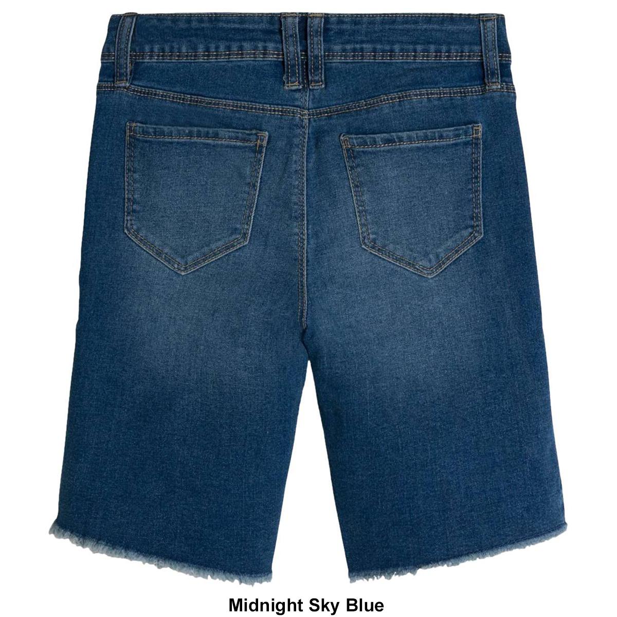 Girls (7-14) YMI® 3 Pocket Distressed Fray Hem Midi Shorts