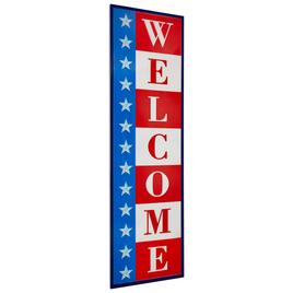 Northlight Seasonal Americana "Welcome" Metal Porch Board Sign