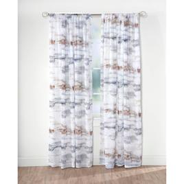 Nebula Print Crushed Voile Rod Pocket Curtain Panels