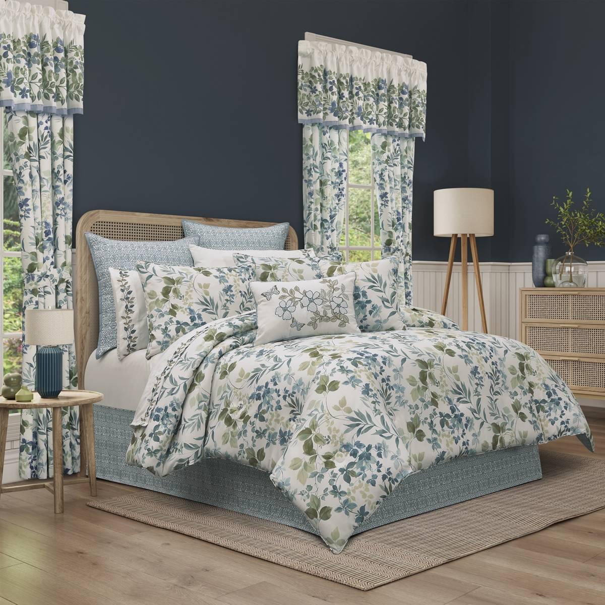 Royal Court Evergreen Blue Euro Sham