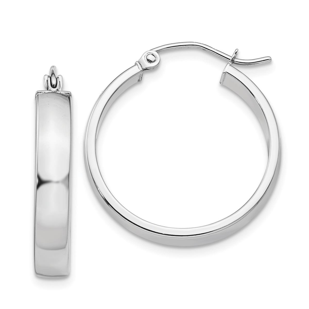 Gold Classics(tm) 14kt. White Gold 22mm Polished Hoop Earrings